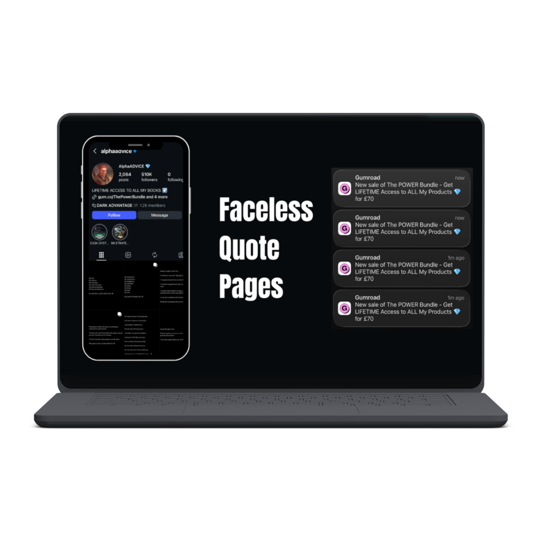 Faceless Quote Pages → $10K-Month